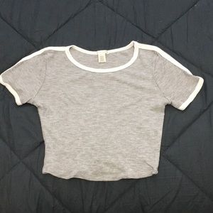 grey crop top